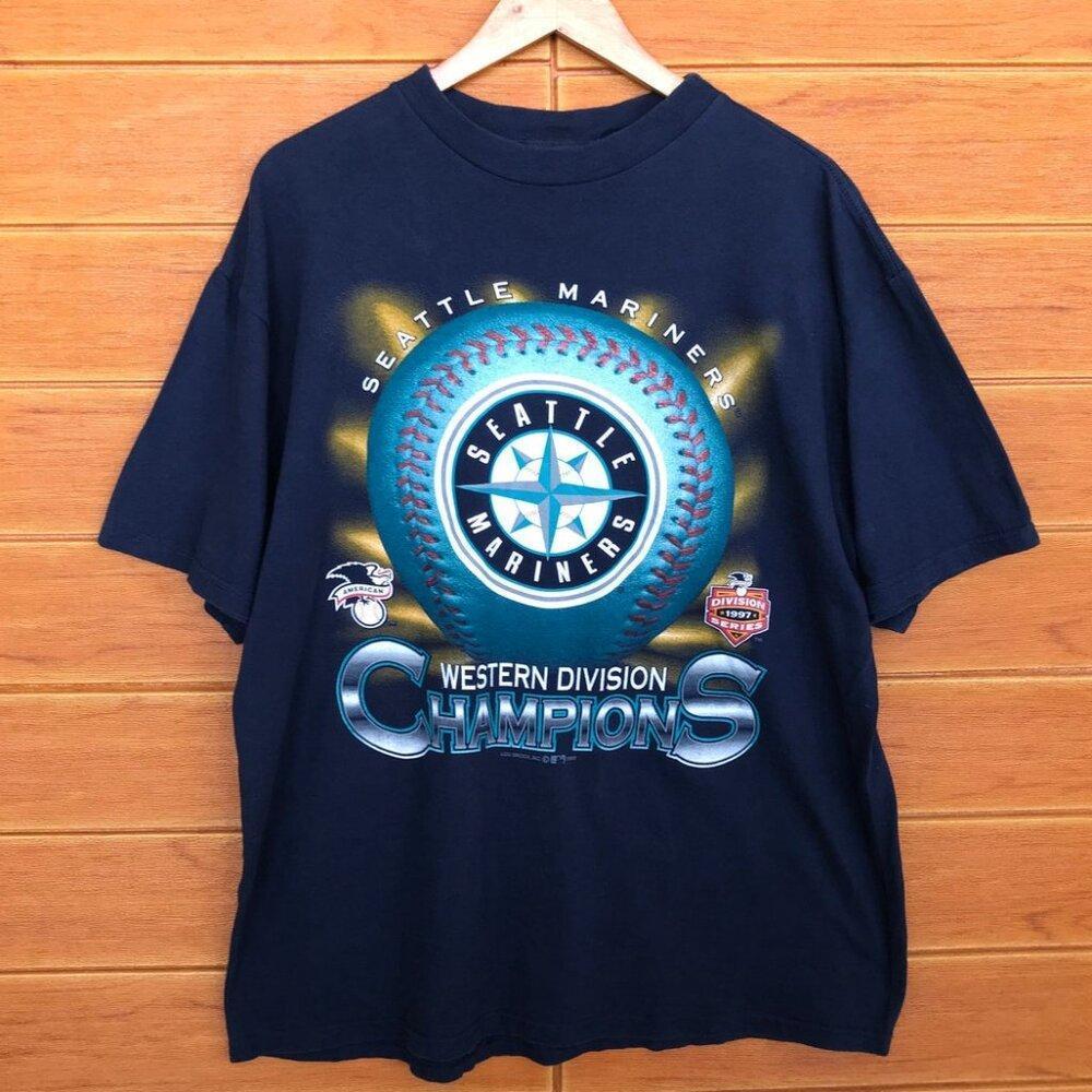 90S Seattle Mariners Mlb Shirt 1997 Western Division Champions Mlb Tea
